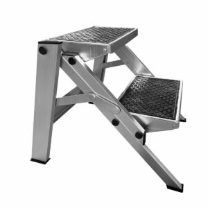 Double folding portable caravan step