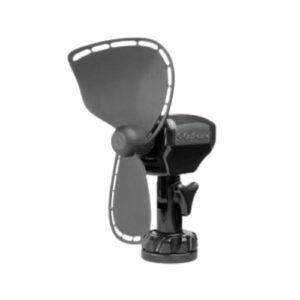 The Ultimate 757 12V Caravan RV Fan (Black) stands out on a pristine white background.