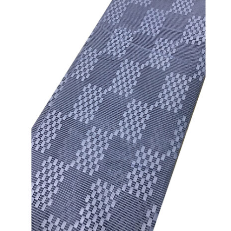 1369351442 A grey and white houndstooth fabric on a BLUE 6m x 2.5m Caravan RV Motor home Annex Matting Floor Mat.