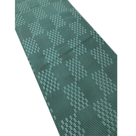 1676456351 A GREEN 5m x 2.5m Caravan RV Motor home Annex Matting Floor Mat with a checkered pattern.