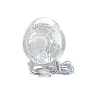A Maestro 7482 12V Caravan RV Fan (White) on a white background.