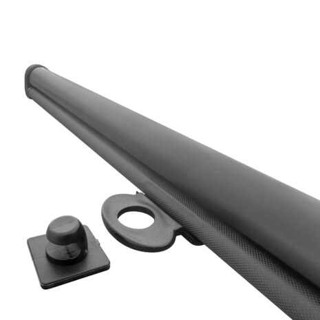 A TRA Retractable Roof Vent Skylight Blind - Dark Grey with a bolt and nut on it.