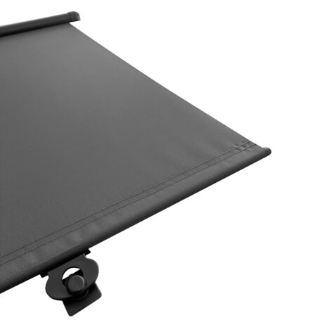 A TRA Retractable Roof Vent Skylight Blind - Dark Grey on a white background.