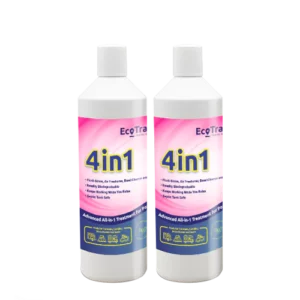 Two bottles of EcoTraveller 4in1 750ml Refill (2 pack) on a white background, featuring pink and blue labels.