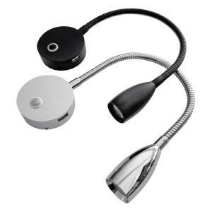 Gooseneck Reading Light with USB Charging Port