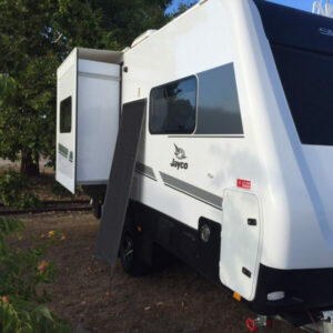 Black Caravan RV Fridge Vent Shade Screen with Sail Track 95% shade rating